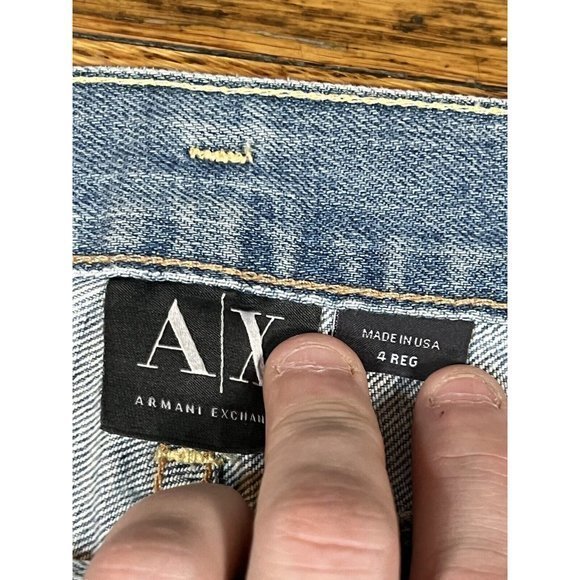 AX Armani Exchange Womens Size 4 Reg Bootleg Jeans Made In The USA - Picture 6 of 9